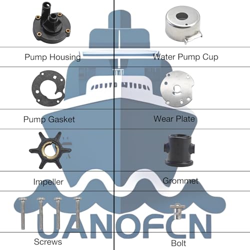 UANOFCN Outboard Water Pump Kit for Johnson Evinrude 5.5-7.5HP 6HP 7.5HP