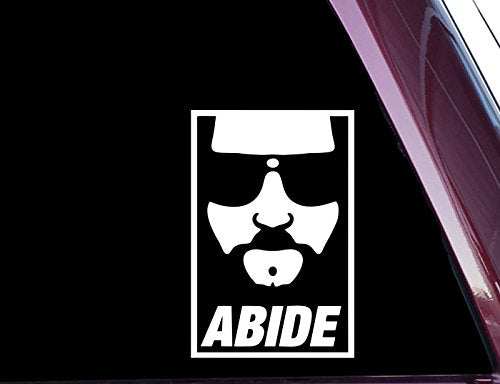The Dude Abide Precision-Cut Vinyl Decal Sticker - 3.5 x 5.3 Inch