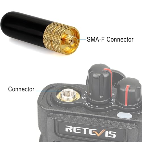 Dual Band VHF/UHF Antenna for Walkie Talkies - SMA Female, 5cm
