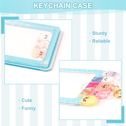 Cute Animal Photo Card Holder Keychain - ID & Credit Card Case