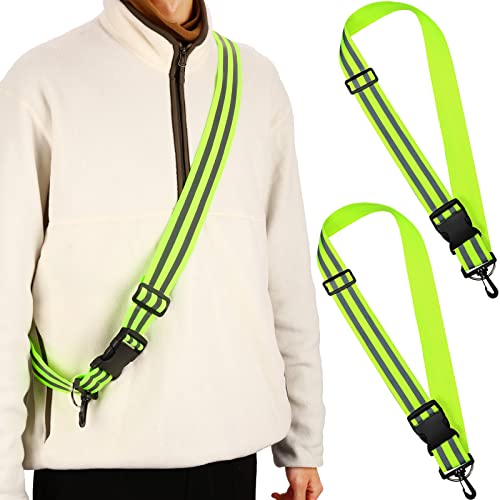 Reflective Walking Sash - Fluorescent Green - 2 Pack