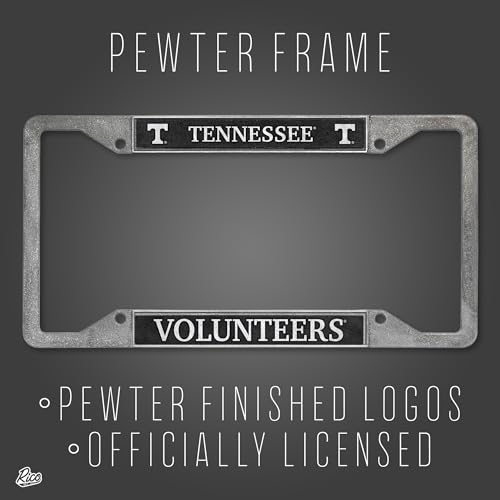 Tennessee Volunteers Pewter License Plate Frame 12" x 6"