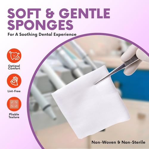 HEALQU 600 4x4 Inch Gauze Pads Multi-Pack - Soft Non-Woven Wound Dressings for First Aid & Medical Use