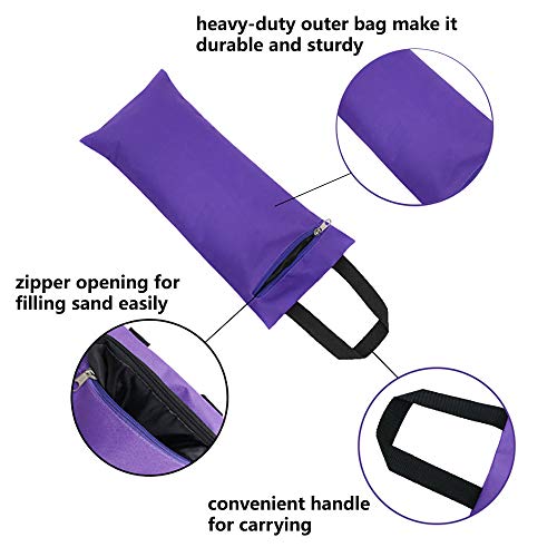 Yoga Sandbag Set - Unfilled Weighted Bags for Fitness - Black