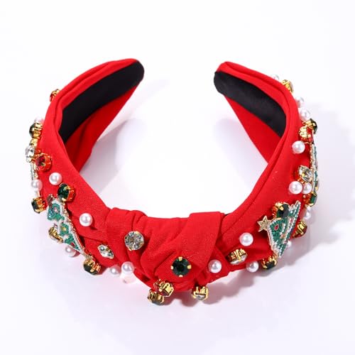 Christmas Headband for Women - Jeweled Xmas Tree 3
