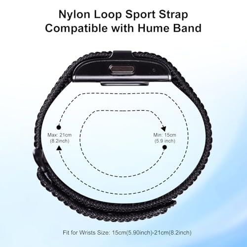 Nylon Loop Sport Watch Band Replacement Strap - Black