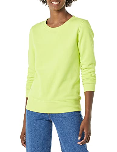 Fleece Crewneck Pullover Sweatshirt - Small / Lime Green