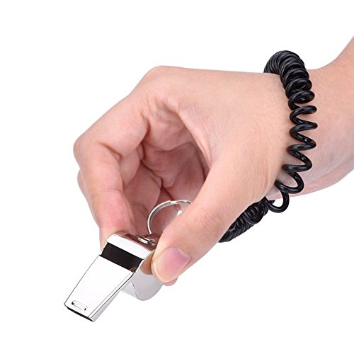 Sports Coach Whistle Set with Lanyard & Bracelet - 2 Pack
