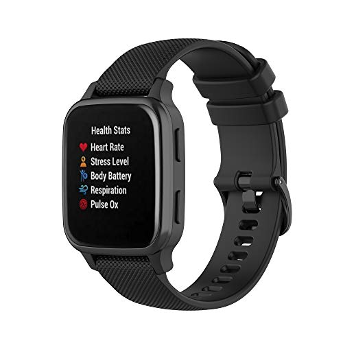 Soft Silicone Quick Release Watch Band for Garmin - Black