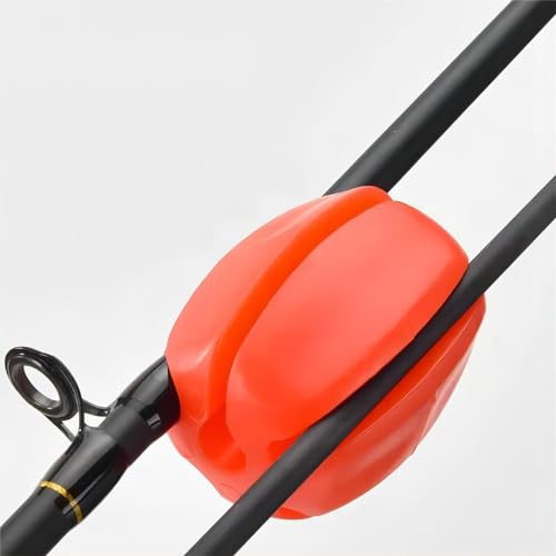 10Pcs Silicone Fishing Rod Holder Straps - Orange