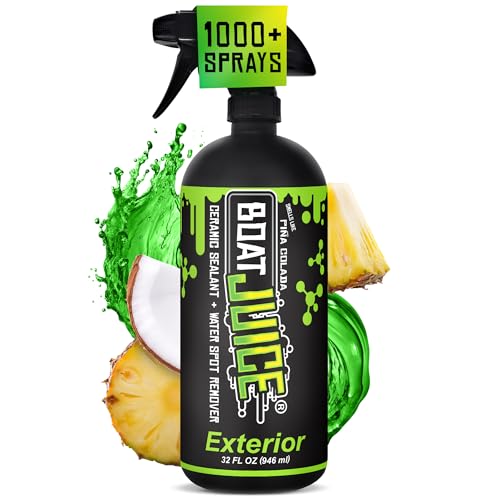 32oz Exterior Boat Cleaner & Protectant Spray | Water Spot Remover with SiO2 Sealant | Pina Colada Scent