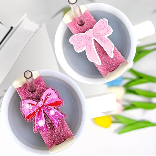 Bow Accessories Set for Stanley Cup 20/30/40oz - Rose Red