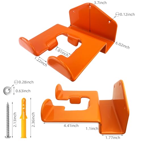 Weedeater Hanger, 2 Pack Weed Eater Hanger for Wall, Heavy Duty Weed Wacker Hooks for Garage, Garage Organization Storage Shed Organizer Mounted Trimmer Rack