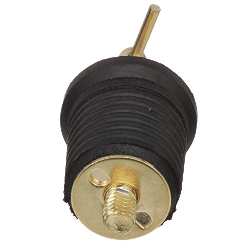 T-Handle Drain Plug for 1-Inch Marine Drains, Brass-Plated Handle