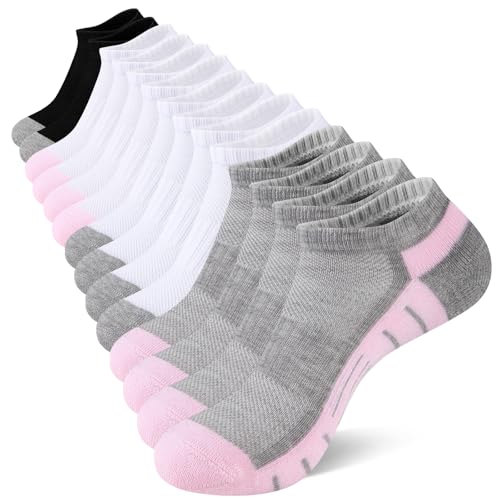 7 Pairs Women's Cushioned Ankle Socks - Classic Colors