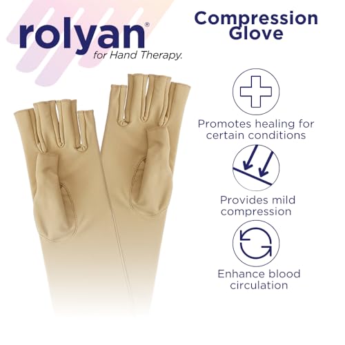 Rolyan Left Small Fingerless Compression Glove for Arthritis & Carpal Tunnel