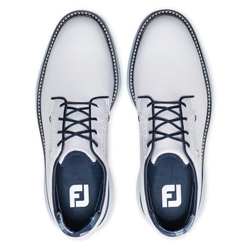 FootJoy Traditions Blucher Golf Shoes - 10.5 White/Sky Blue/Camo
