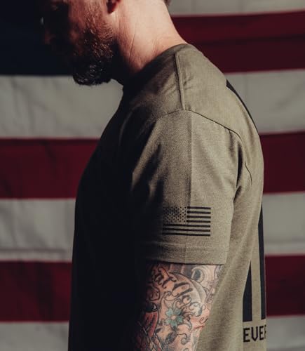 Gymreapers Valor Moisture-Wicking Men's Workout T-Shirt Large Military Green