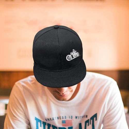 Funny Motorcycle Skull Baseball Cap - Adjustable Hat for Men