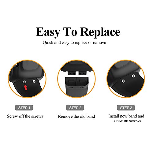 Silicone Replacement Band for Garmin Forerunner 35 - Black