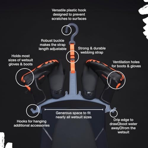 C-Monsta V2 Orange Wetsuit Hanger - Quick Drying Heavy Duty Gear Organizer