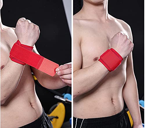 Adjustable Compression Workout Wristbands - Red (2 Pack)