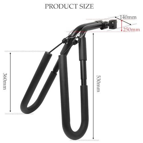 Adjustable Bike Surfboard Rack - Fits Boards Up to 8 FT