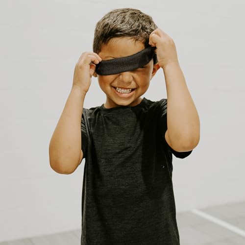 Kids Non-Slip Sweatband Headband - Lightweight Black for Sports