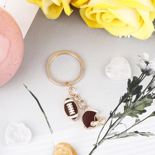 Rugby Keychain - Mini Alloy Rugby Ball Keyring