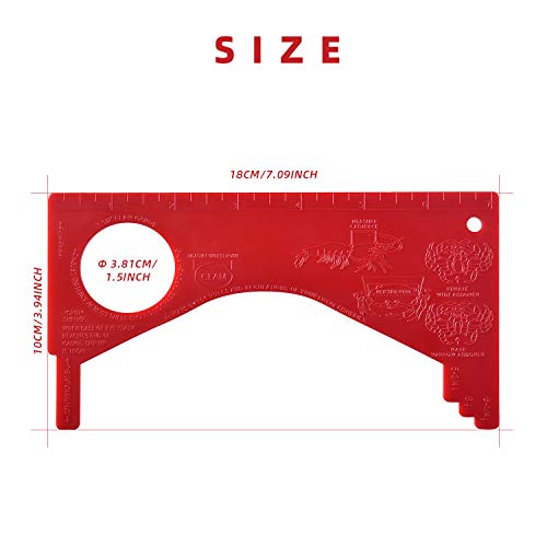 Crab & Shellfish Measuring Gauge Tool - Red Rock & Dungeness - RD-1