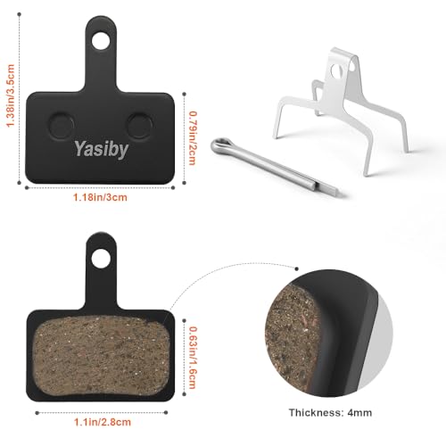 4 Pairs Semi-Metallic Disc Brake Pads for MTB with Installation Tools