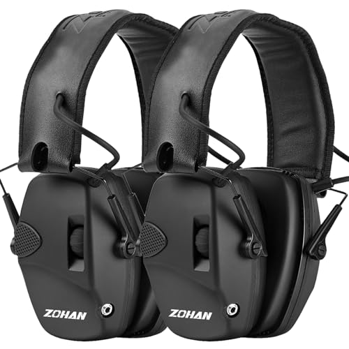 Electronic Ear Protection with Sound Amplification - Black
