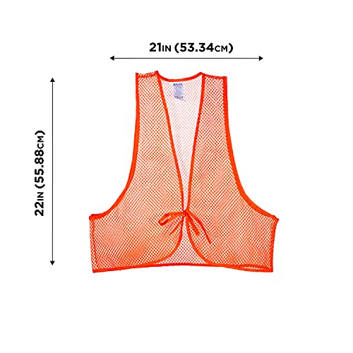 High-Visibility Blaze Orange Mesh Hunting Vest - One Size