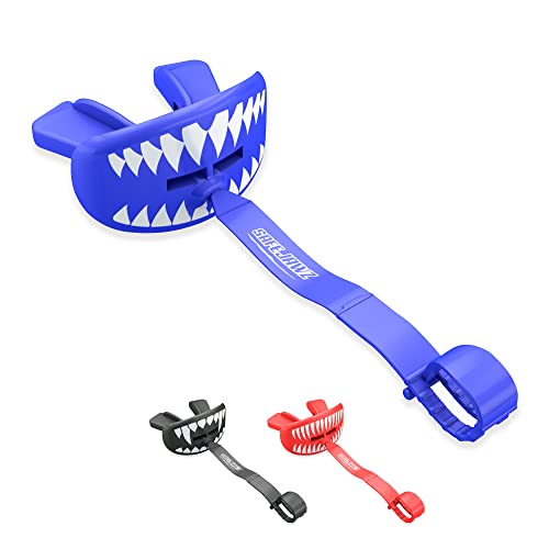 SAFEJAWZ Shark Lip Guard Mouth Guard with Detachable Strap – Football