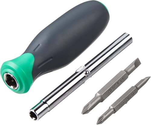 6-in-1 Multi-Bit Screwdriver and Nut Driver Tool with Grip Handle