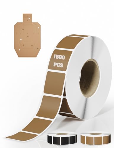 1 Inch Self-Adhesive Target Pasters - 1500 Pcs, Brown