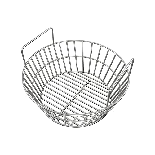 AJinTeby Stainless Steel Charcoal Ash Basket for Large Big Green Egg & Kamado - Shake to Clean