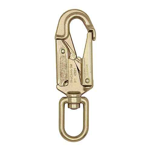 23 kN Forged Steel Safety Snap Hook with Double-Action Gate - Fall Protection Hook Swivel - Work Safety Equipment - Snaphook for Climbing
