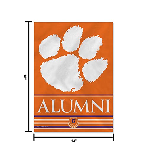 Clemson Tigers Double Sided Garden Flag - 13" x 18" Polyester
