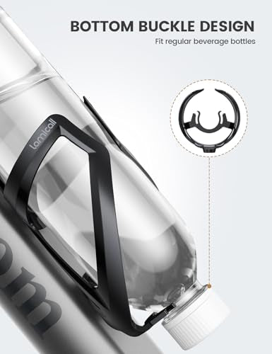 Ultralight Bike Water Bottle Holder - Black, Fits 2.75-3.94" Bottles