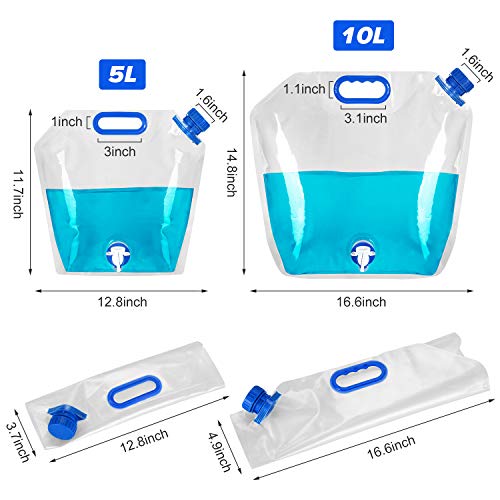Collapsible Water Container - 166.4 Ounces, BPA Free Plastic Jug