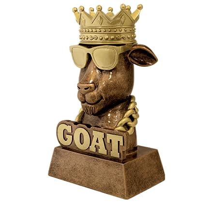 Customizable 7" G.O.A.T. Sculpture Trophy with Engraving