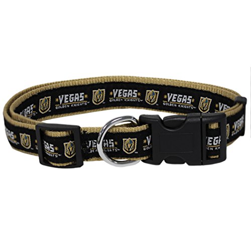 Las Vegas Golden Knights Dog Collar - Medium (12-18" L x 0.62" W)