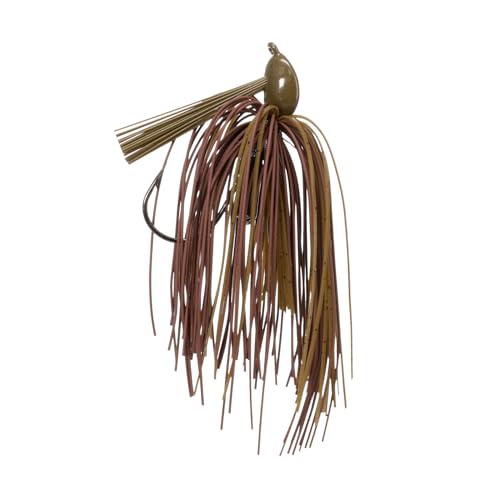 Mini Mop Jig for Bass Fishing - Green Pumpkin, 1/2 oz