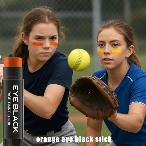 Anti-Glare Eye Black Sports Grease Stick - Waterproof Face Paint for Athletes