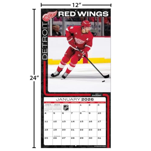 Detroit Red Wings 2026 Wall Calendar - 12x12 Full-Color Photos