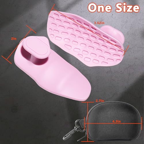 Silicone Gym Grips - Anti-Slip Weight Lifting Pads - Pink Medium