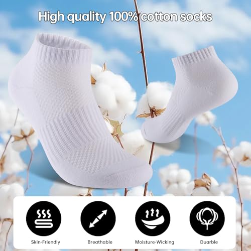 Womens Cotton Ankel Socks, Athletic Performance Running Moisture