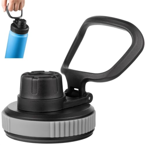Spout Lid for Hydro Flask Wide Mouth Water Bottles - Black & Grey