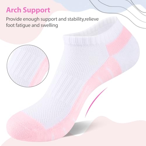 7 Pairs Women's Cushioned Ankle Socks - Classic Colors